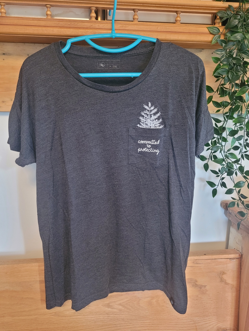 Tentree Woman Gray Pocket T-Shirt